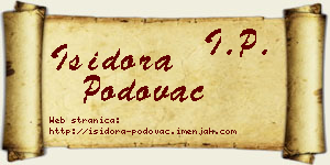 Isidora Podovac vizit kartica